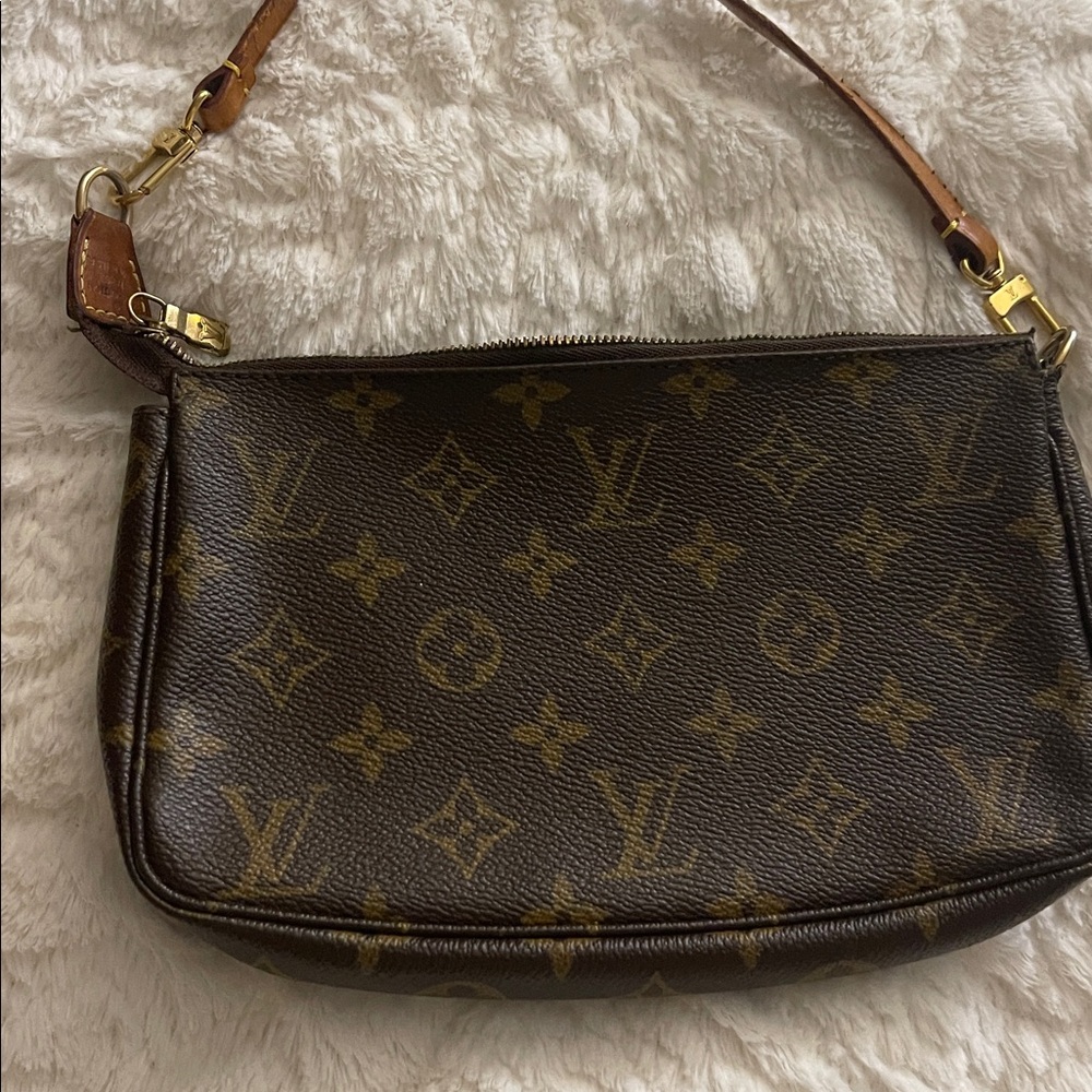 Louis Vuitton Dark Brown Monogram Shoulder Pochette Bag - Picture 3 of 16